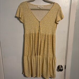 Yellow Floral Summer Dress